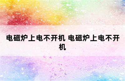 电磁炉上电不开机 电磁炉上电不开机